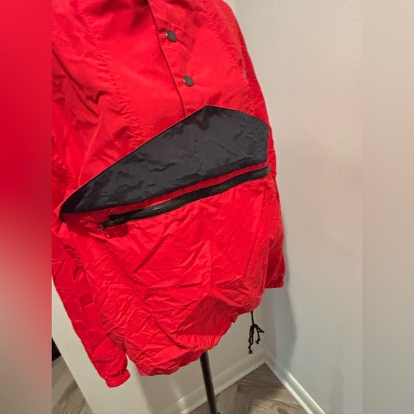 BMW Lifestyle M3 Vintage 90’s Red Kangaroo Pocket Snap Windbreaker Jacket M’s S - Picture 6 of 10